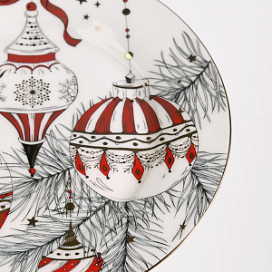 Тарелка Valerie Concept "Новогодние игрушки"